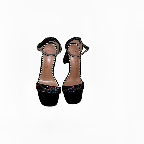 Betsey Johnson Multicolor Beaded Women's Sandals Cicely Block Heel Dress 8.5 - Picture 4 of 8